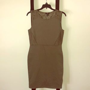 Lace Detail Olive Dress